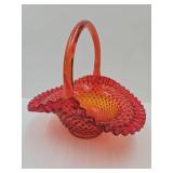 Fenton Amberina Hobnail Glass Hobnail 10 3/4" W