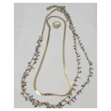 Costume Jewelry- Ring size 10, Monet Chain 22"L+