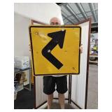 24" Metal TURN Sign