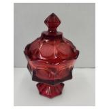 Vintage Fostoria Ruby Coin Candy Dish