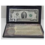 1976 $2 Bill & 76 Ike Dollar Coin