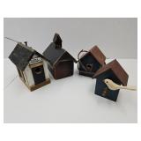 Birdhouses, recipe box, decor 3.5" to 7.5" W
