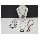 Costume Jewelry Beaded Necklace  +