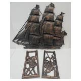Vintage Ship Wall Decor  27" W MCMLX11