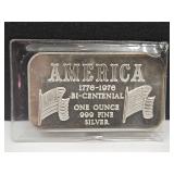 One Ounce Silver AMERICA Bar