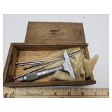Machinist Starrett depth micrometer