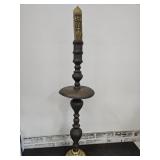 38" H Vintage BRASS  Candle Holder Ornate Etched