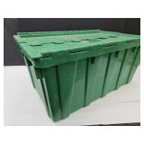 Approx 18 Gal Green Scissor Lid  Storage Tote