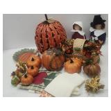 Fall Decor LG 14" Pumpkin, Pilgrims , Dish Towels