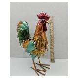 New 13" Metal Rooster Garden Art