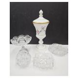 Indiana Glass 12" Compote & VTG Glassware