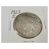 1923 S Silver Peace Dollar Coin