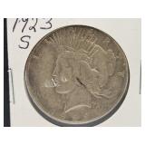 1923 S SIlver Peace Dollar Coin