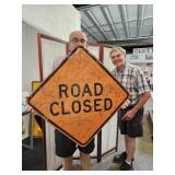 25" Metal ROAD CLOSED Sign