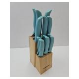 Faberware Knife Set With Block No Sharpener TEAL