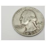 1953 Silver Quarter Coin