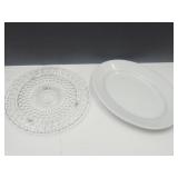 VTG Meakin Ironstone Platter 13.5:  & Cake plate
