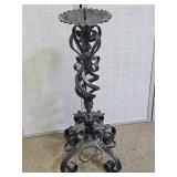 Vintage Heavy 32" h Wrought Iron Plant Stand