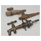 Vintage Copper Keg Beer Tap  & Wood Taps