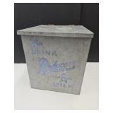Galvanized  Producers Milk Box Muncie Indiana