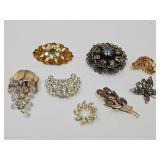 VTG Costume Brooch Lot