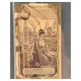 1/2 Arizona Goldback 1/2000th Oz 24K Gold