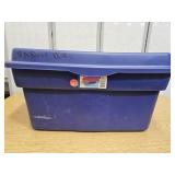 Blue Rubbermaid 28 Gal Storage Tote