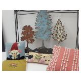 Metal Wall Art  31"Long & VTG Throw Pillows