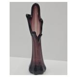 MCM Amethst Swung Glass Vase 11" h