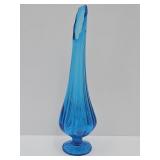 MCM  14" h Swung Glass Vase L.E. Smith?