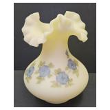 Fenton Uranium Hand Painted & Signed Bermese  7"h