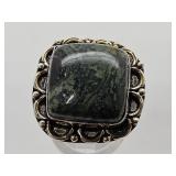 Sterling Silver Agate Ring Sz 8