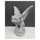 Concrete Gargoyle  10" w x 13" H Garden Decor