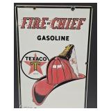 TEXACO Porcelain Sign 12 x 18" h
