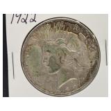 1922 SIlver Peace Dollar Coin