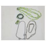 VTG Costume Beaded Jewelry- Rhinestones, +