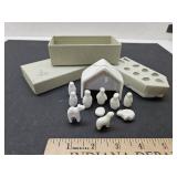 11 Piece Miniature Porcelain Nativity Set
