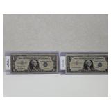 Lot of Two 1957 & 57 A Silver Certificates