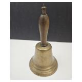 Large Brass School Bell 5.5"W