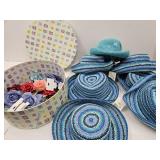 Lot of New Hats, Flowers, in Hat Box