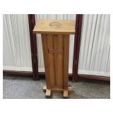 Antique Oak Church Candle Holder 12 X 7.5 X 31 "H