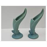 VTG MCM Van Briggle Pottery Bird of Paradise VaseH