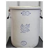 25 Gal Western Crock w Handles See Cracks