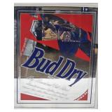 VTG Advertising BUD DRY Beer Mirror Sign 16 x 21'