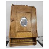 Beautiful Antique Oak Medicine Cabinet  20x6x36'h