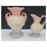 2 Hull USA Pottery Vases  5' & 6 1/2' high