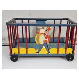 VTG Circus Wagon Pully Toy 14 x 26 x 14'h