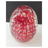 Red Prestidge Art Glass Paperweight