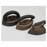 Collection  Of Antique Sad Irons