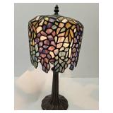 Tiffany Style  Stained Glass Blue Lamp  16' high